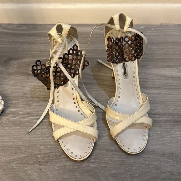 MANOLO BLAHNIK HEELS SIZE 39.5 - Picture 4 of 11